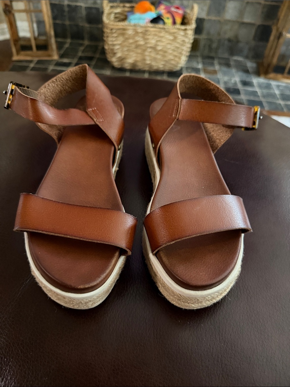 Mia’s Women’s Brown  Platform Sandals - Casual Espadrille Style
